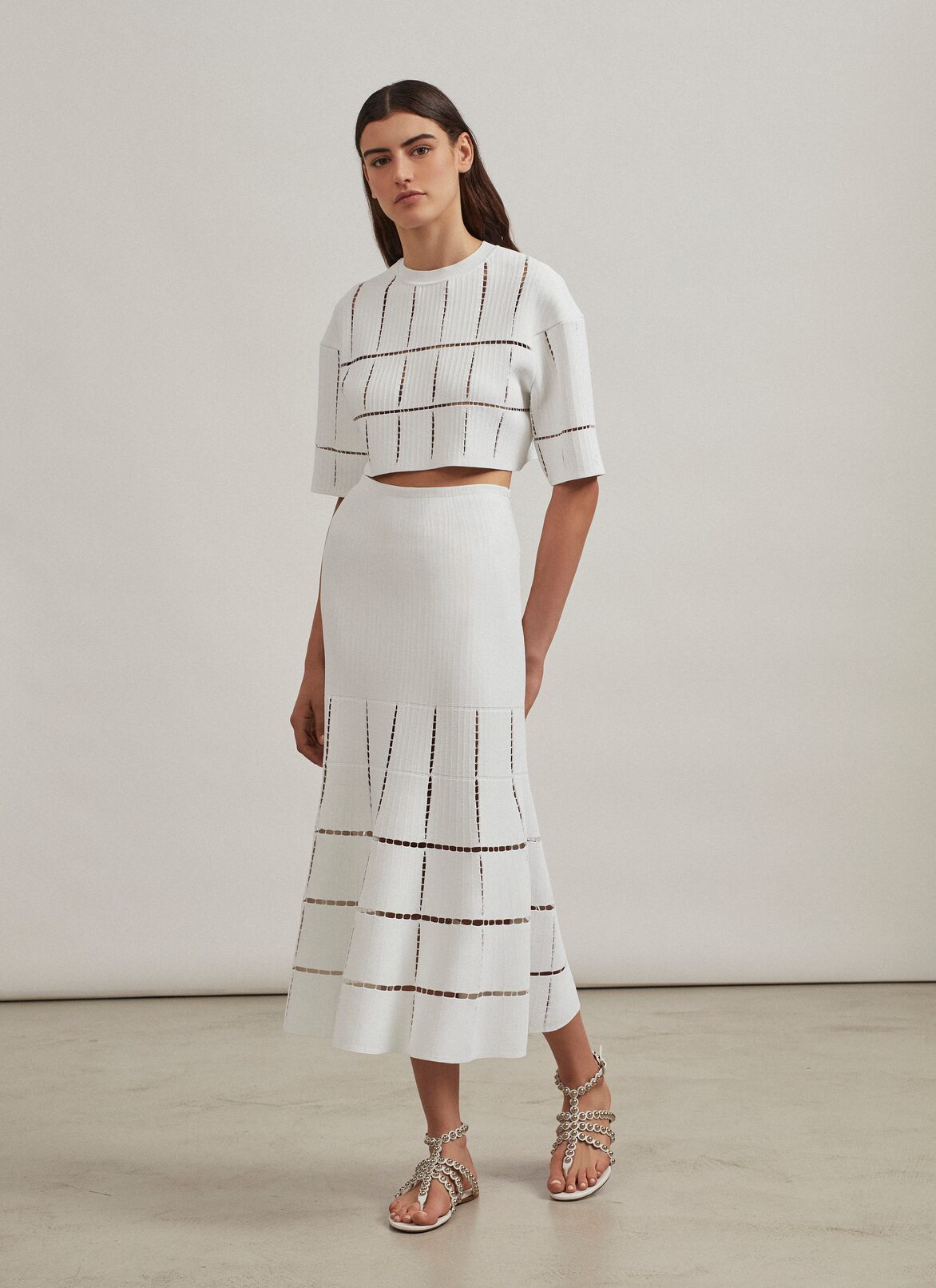 Cardigan ALAÏA WHITE CARDIGAN
